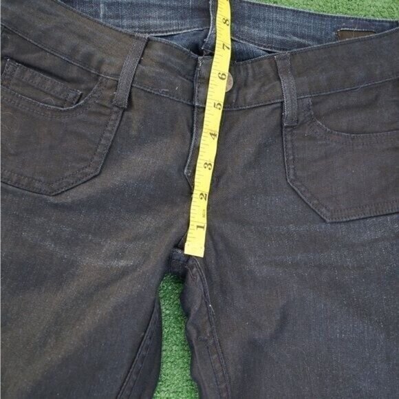 BleuLab Dark Blue Skinny Jeans Low Rise Reversible Denim Size 26 - Picture 7 of 10